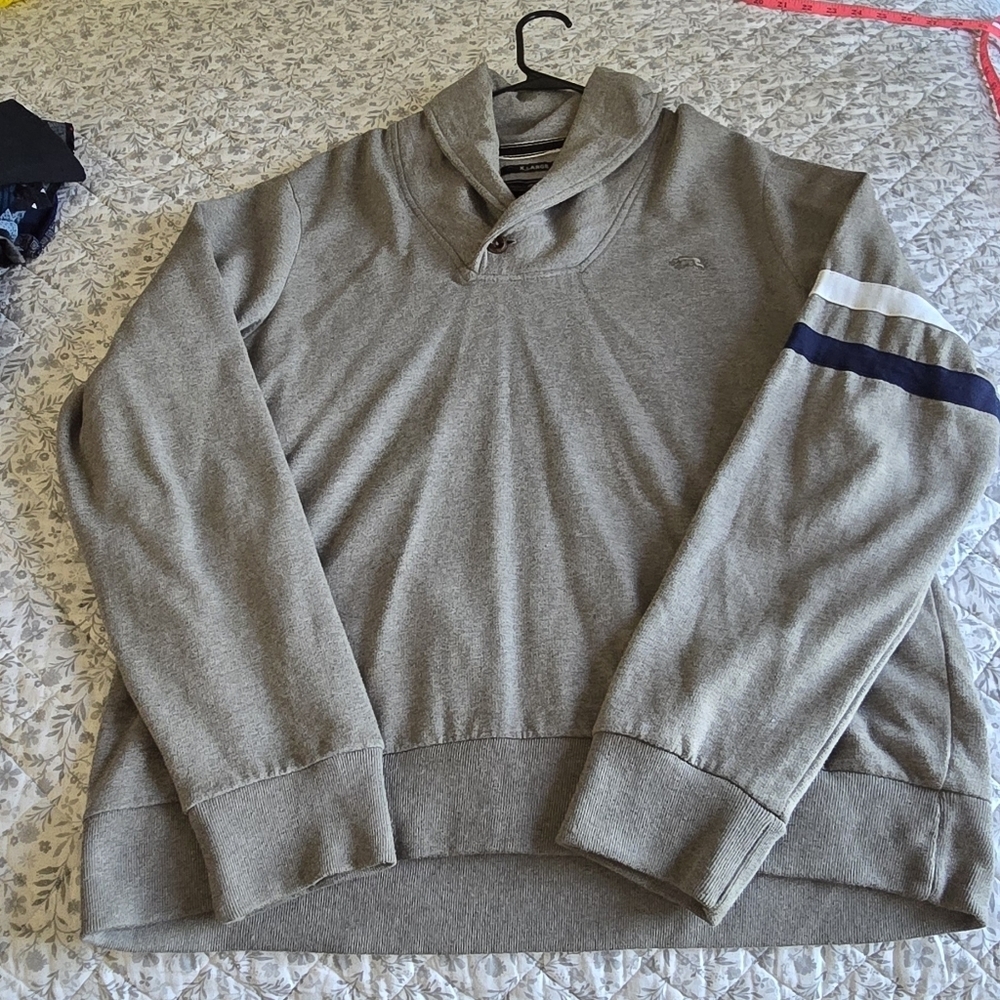 Men's Gray Pullover SweatShirt Sz XL
